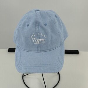 Aerie Light Blue Dad Hat Take It Easy Tiger Adjustable Baseball Cap Casual Trend